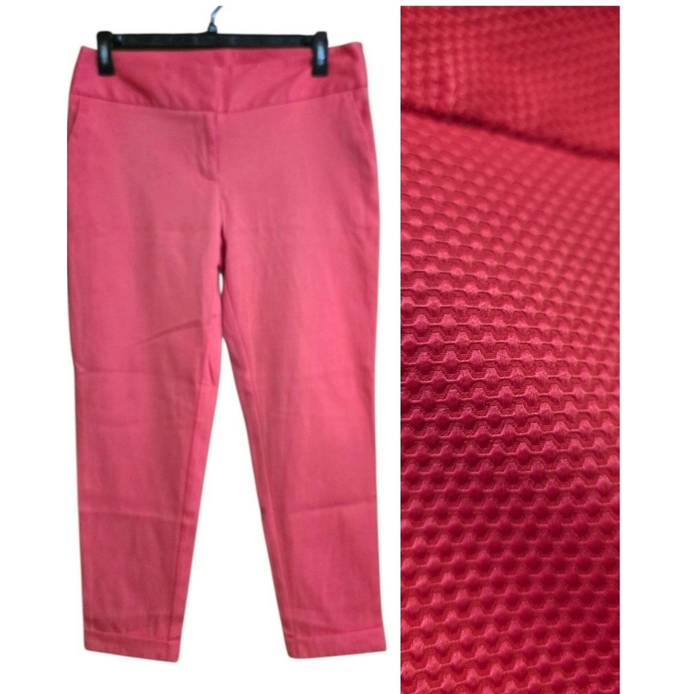 Worthington Modern Fit Rolled Hem Trousers Dark Coral Size 12